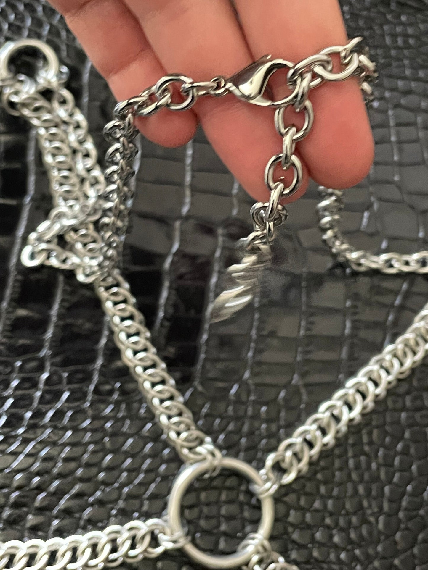 Chainmaille bra harness
