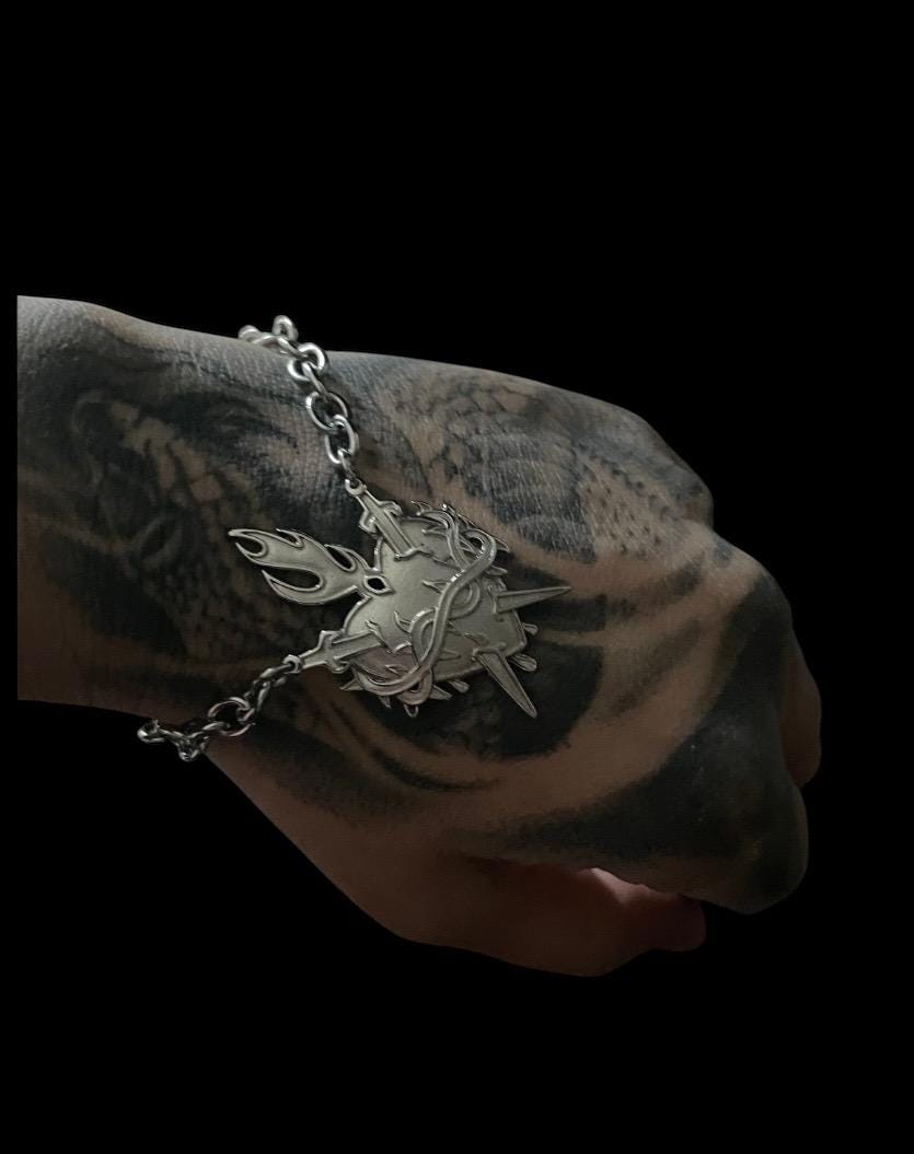 Sacred heart bracelet, gold or silver