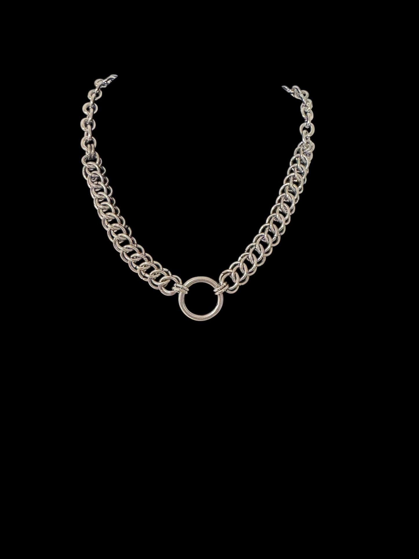 chainmaille necklace, everyday chain, half Persian