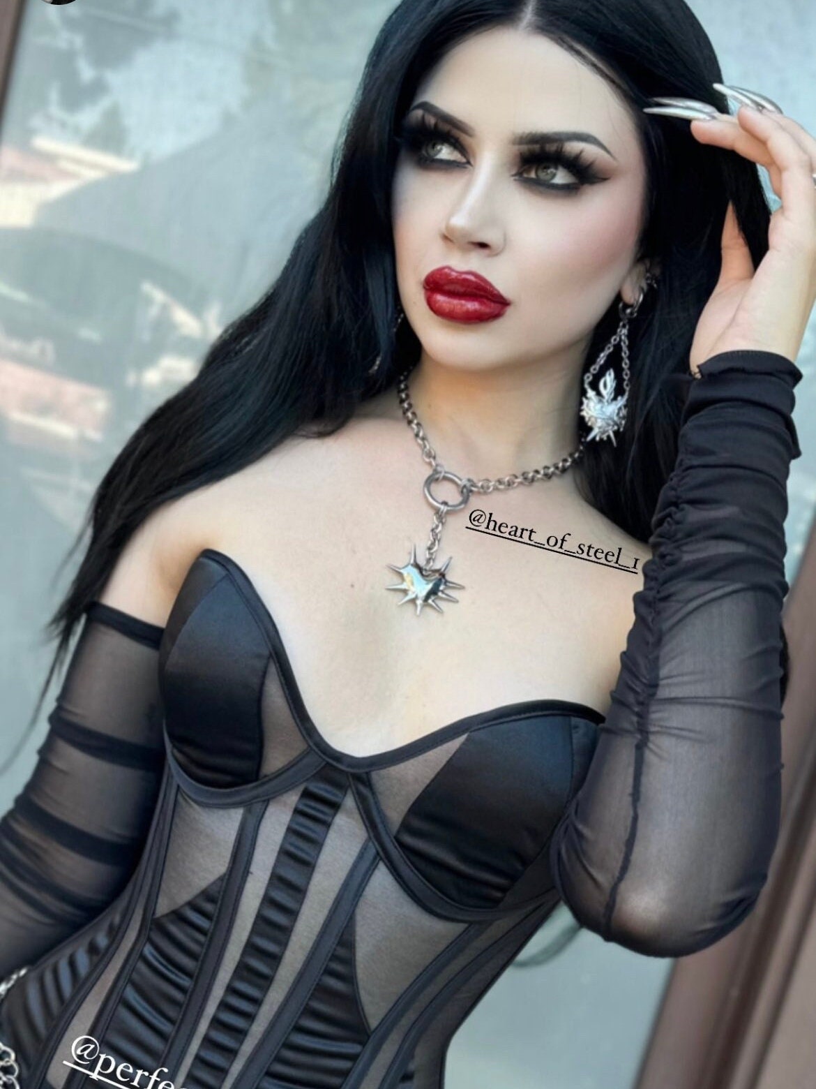 Sacred heart earrings