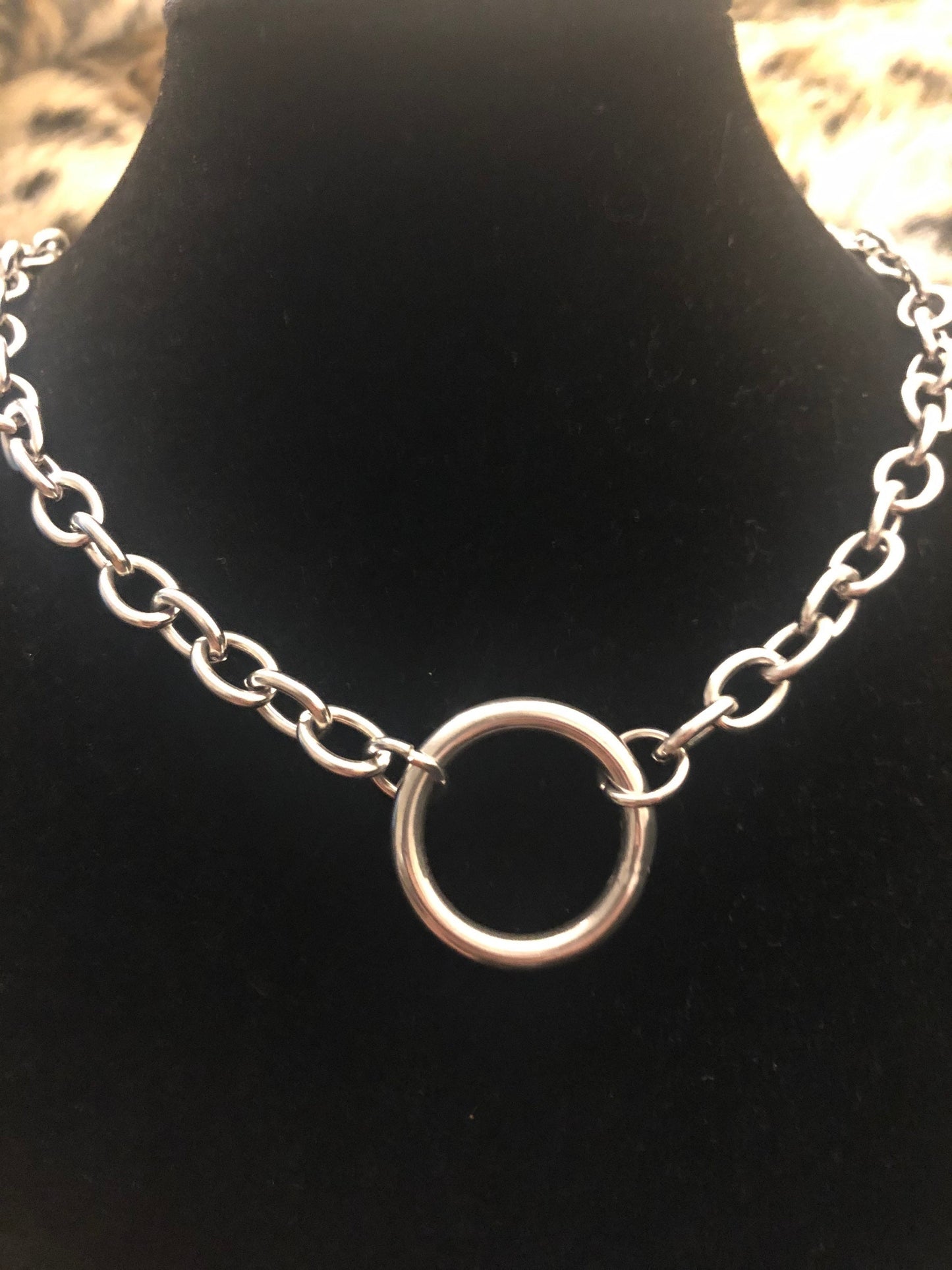 Submissive bdsm O ring collar