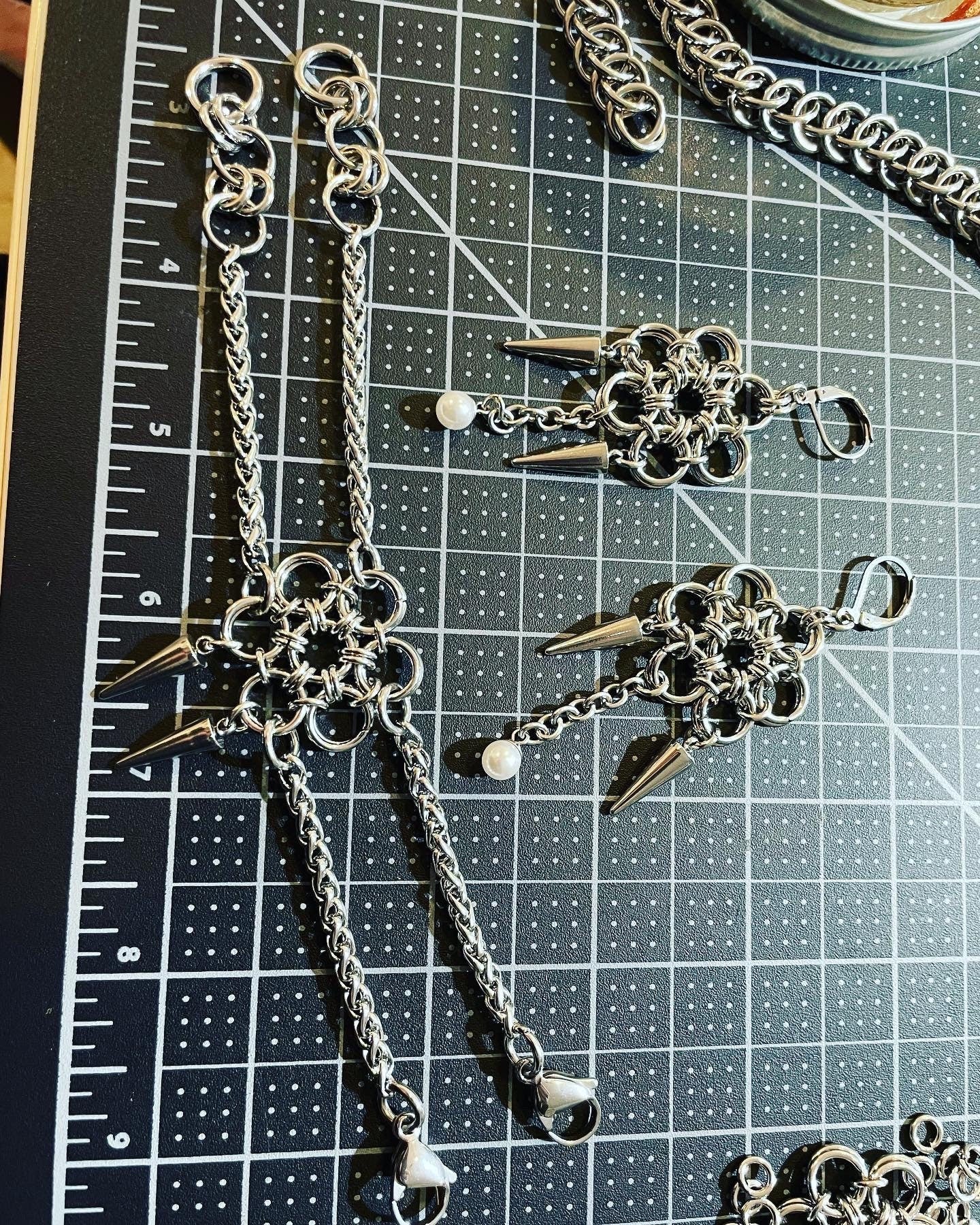 Chainmail flower bracelet