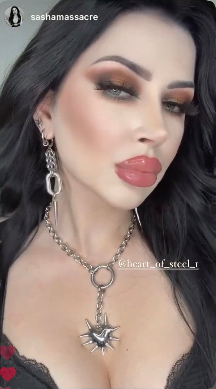 Acrylic chunky chain earrings