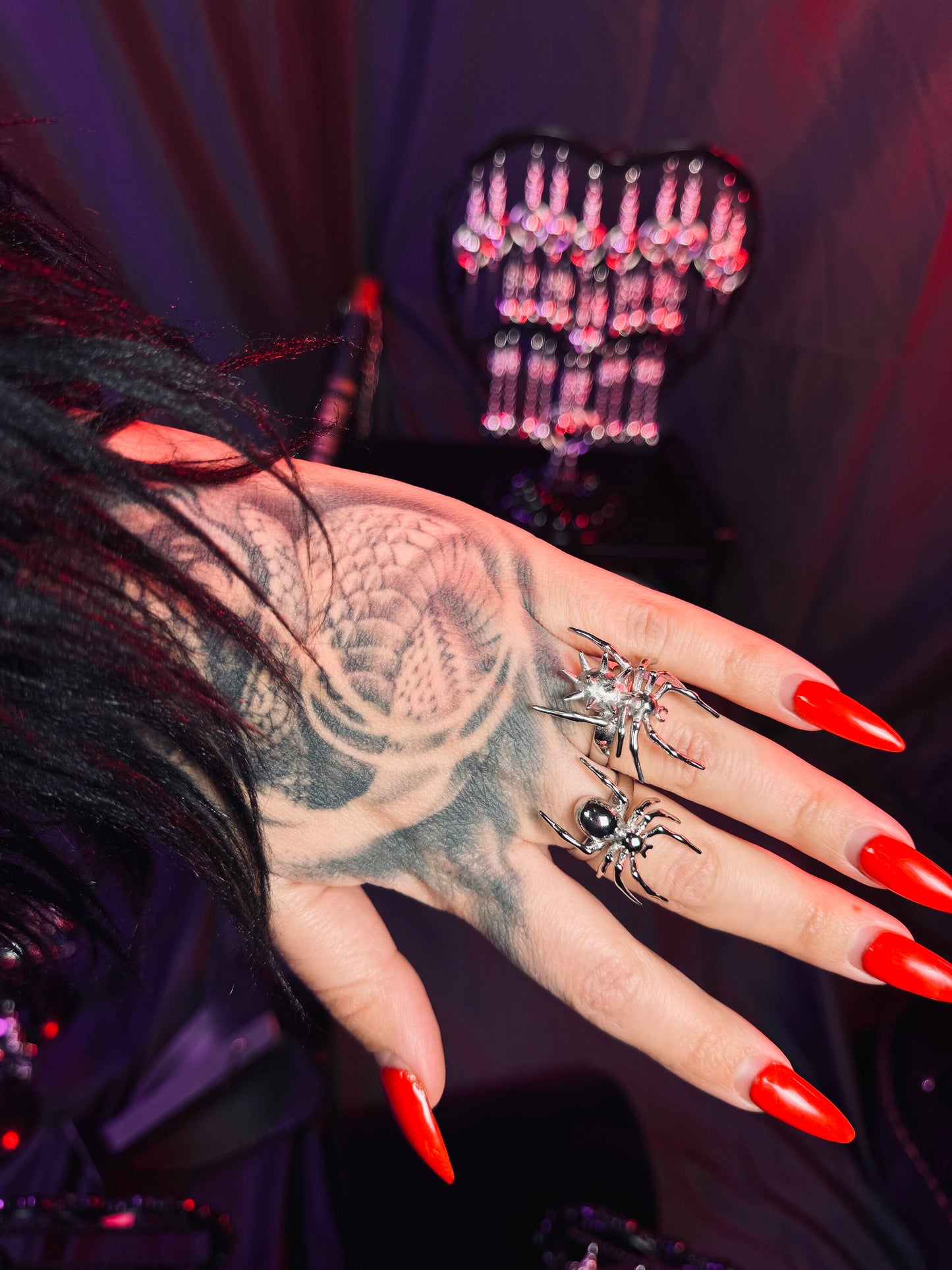 Black widow Spider ring