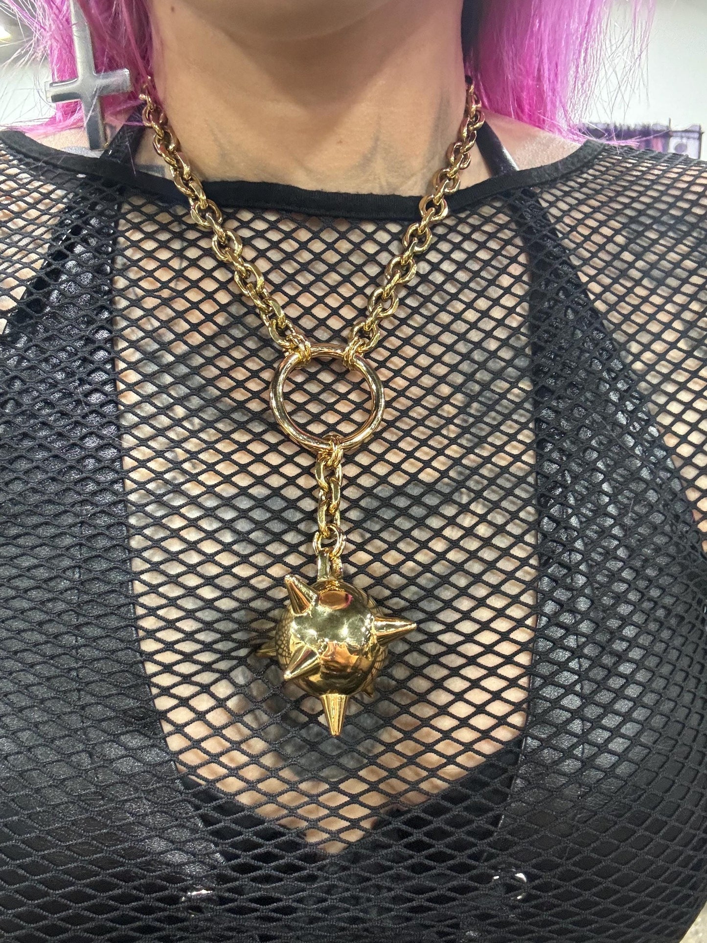 Largest Gold flail mace chain