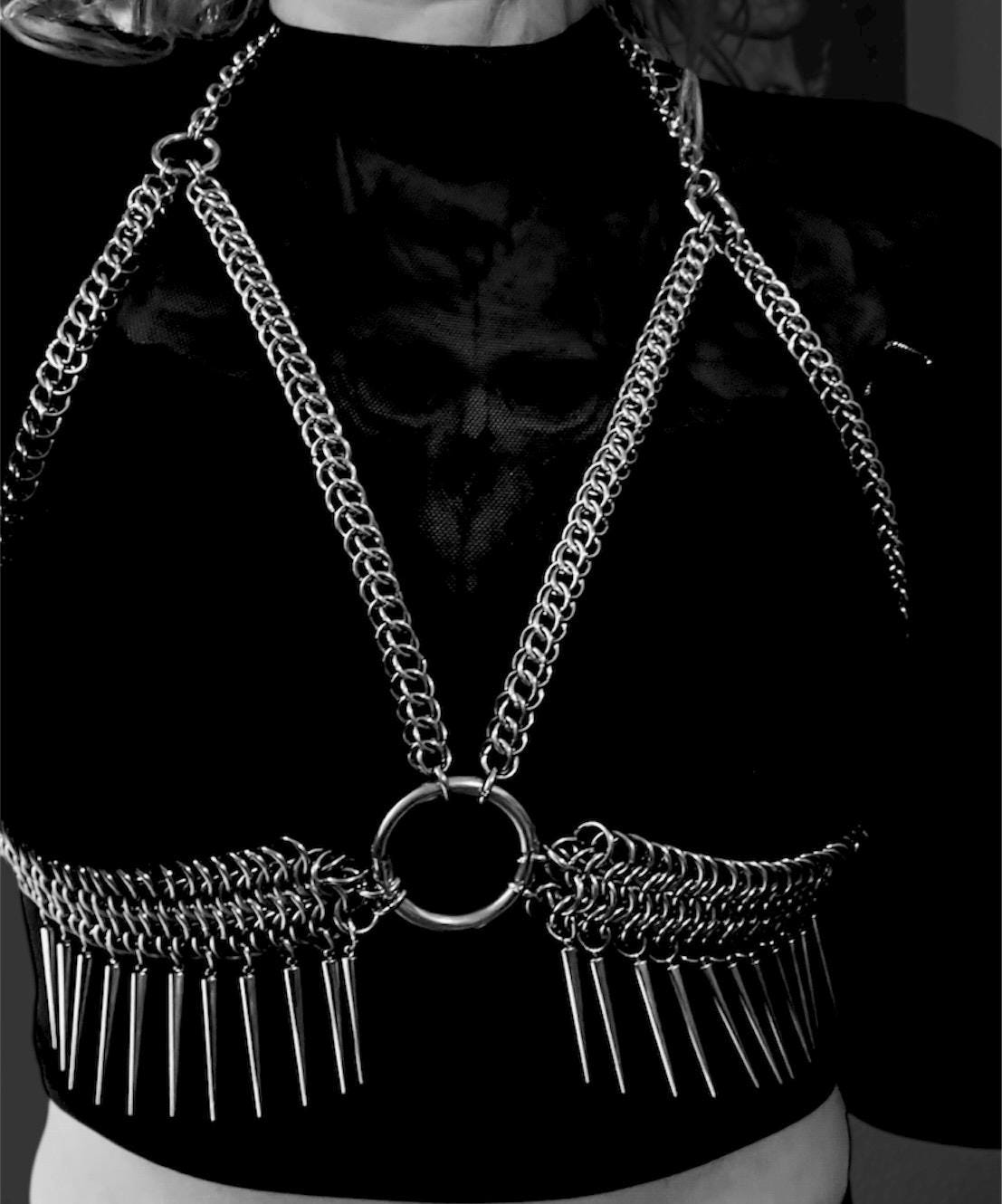 Chainmaille bra harness