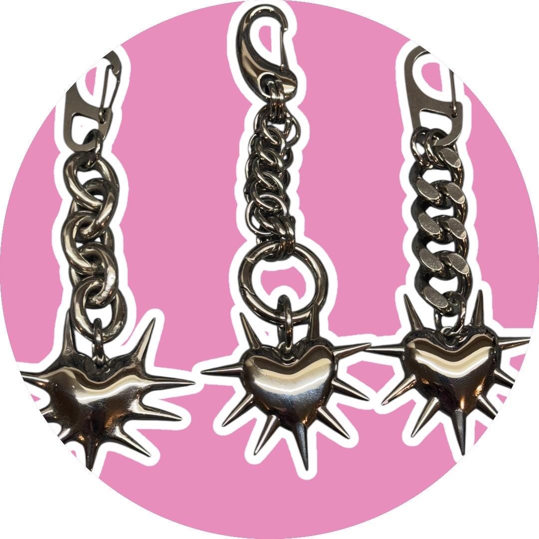 Spikey Heart keychain