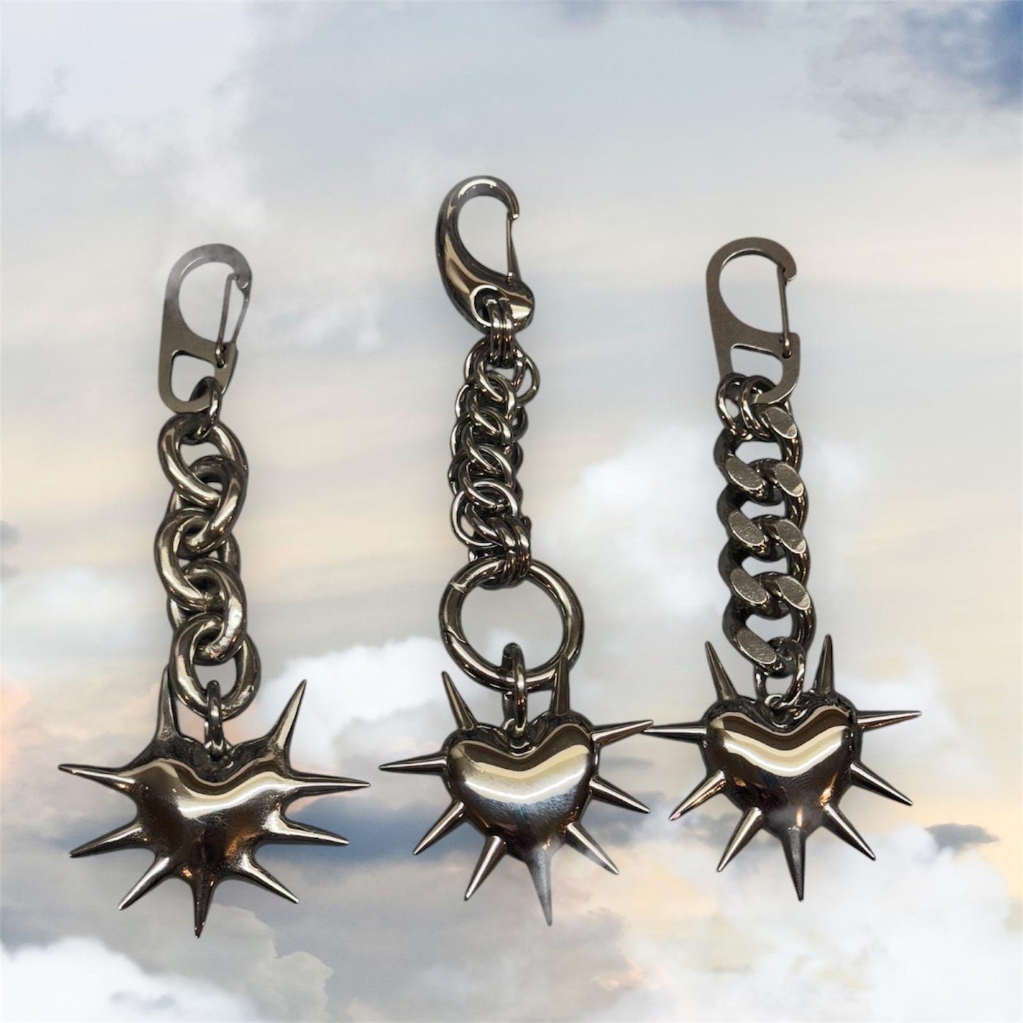 Spikey Heart keychain