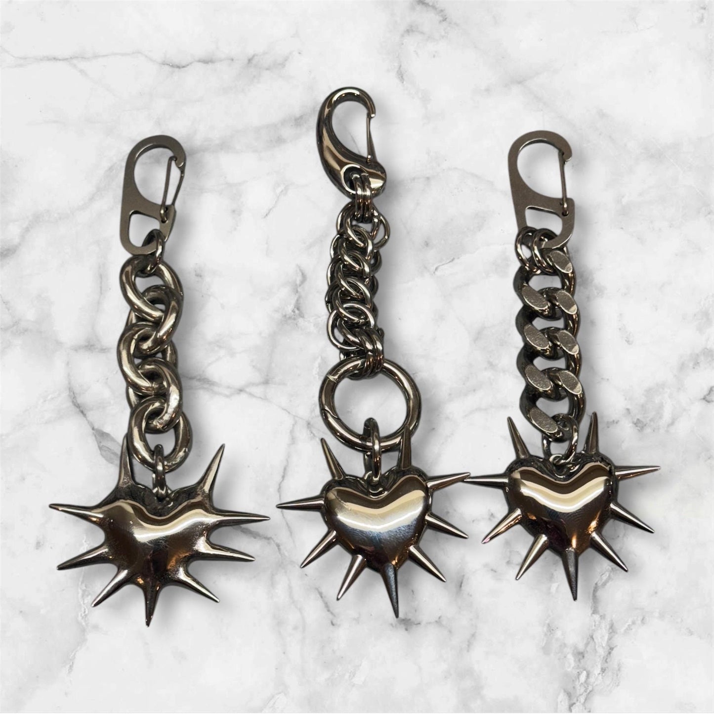 Spikey Heart keychain