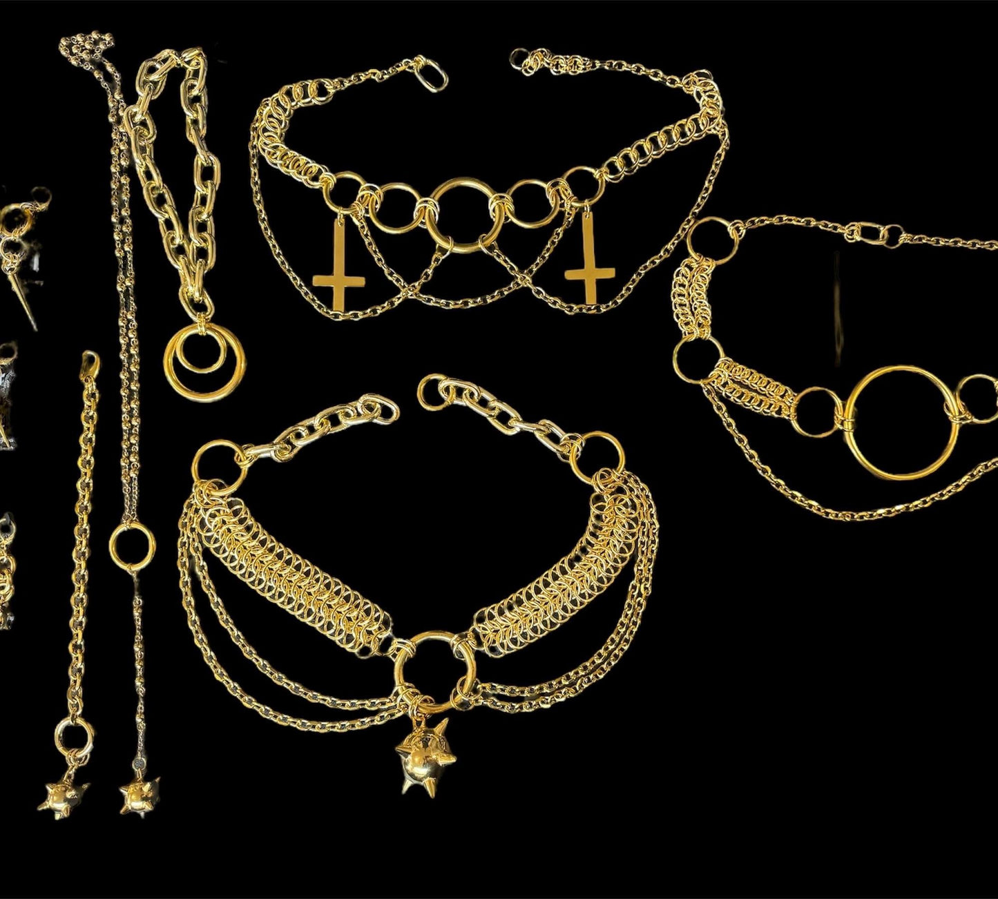 Gold cross Chainmaille belt