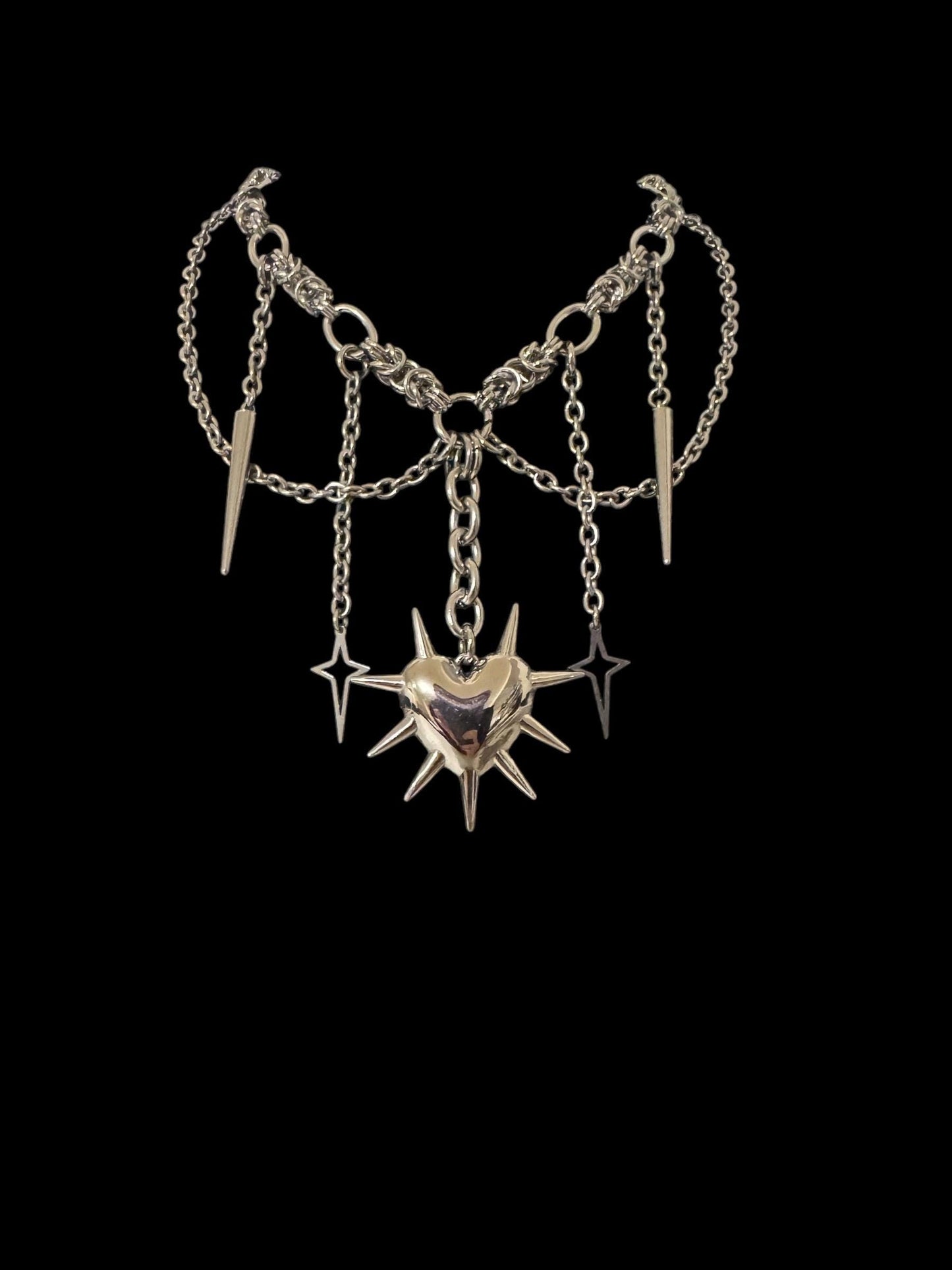 Spiked heart twinkle chainmail