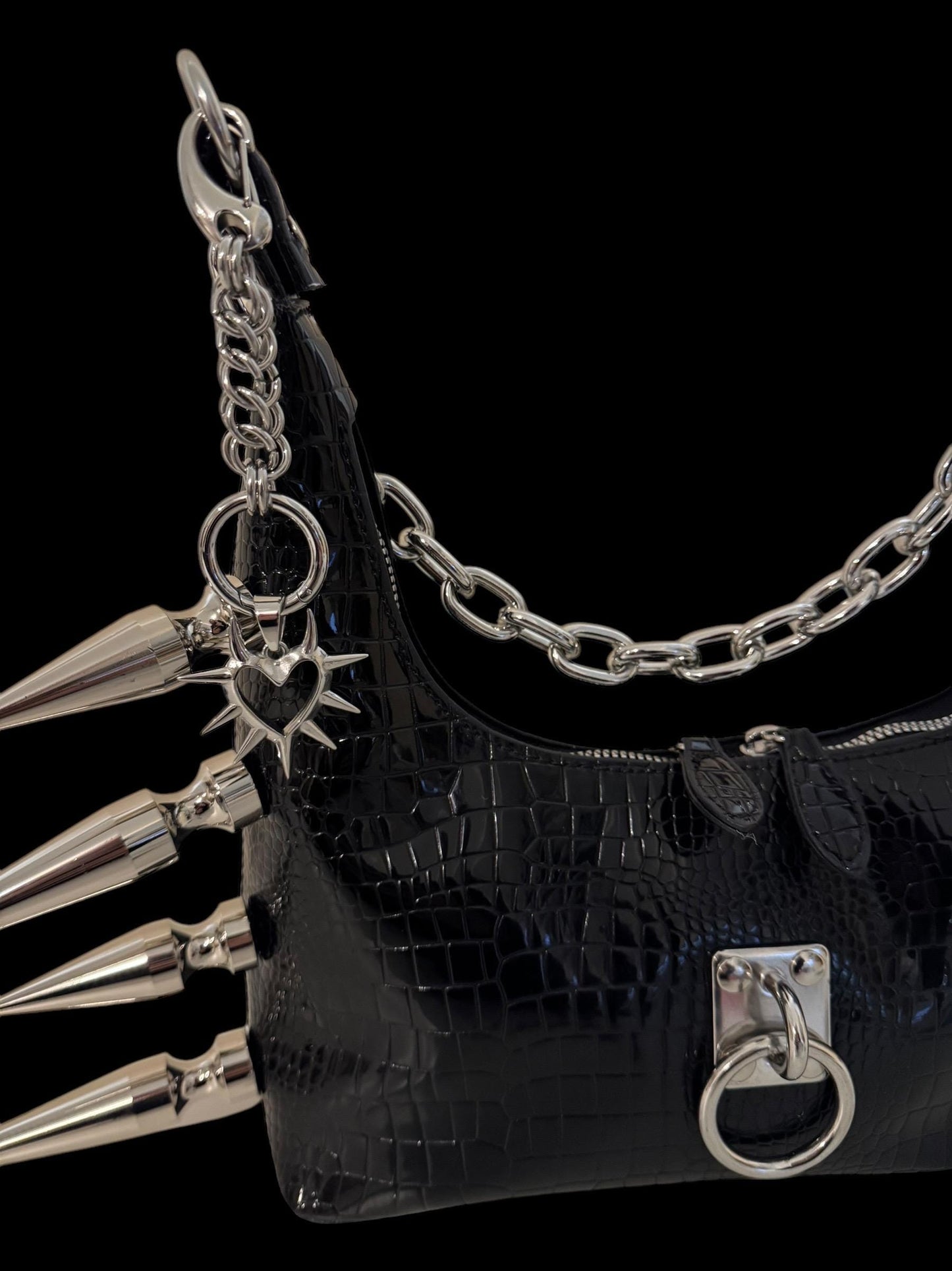 Spikey Heart/ dagger keychain