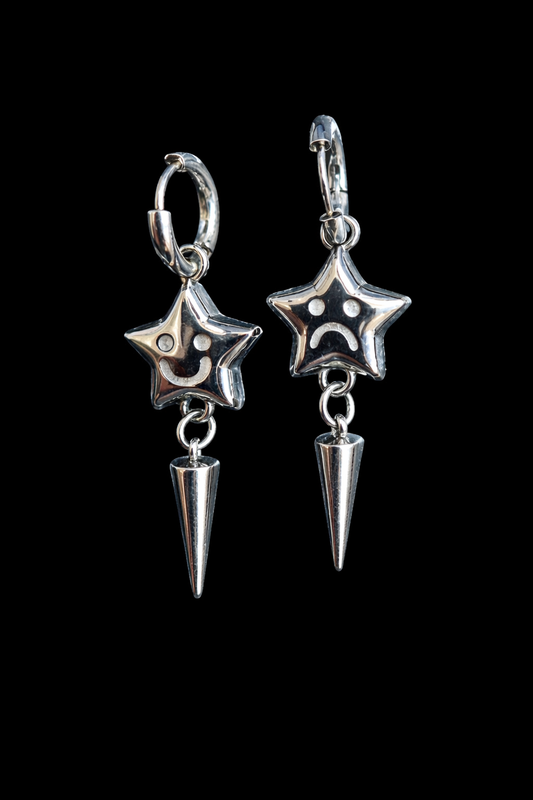 Sad/ Happy Star Earrings