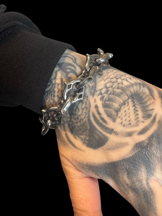 Chunky spiked chain bracelet