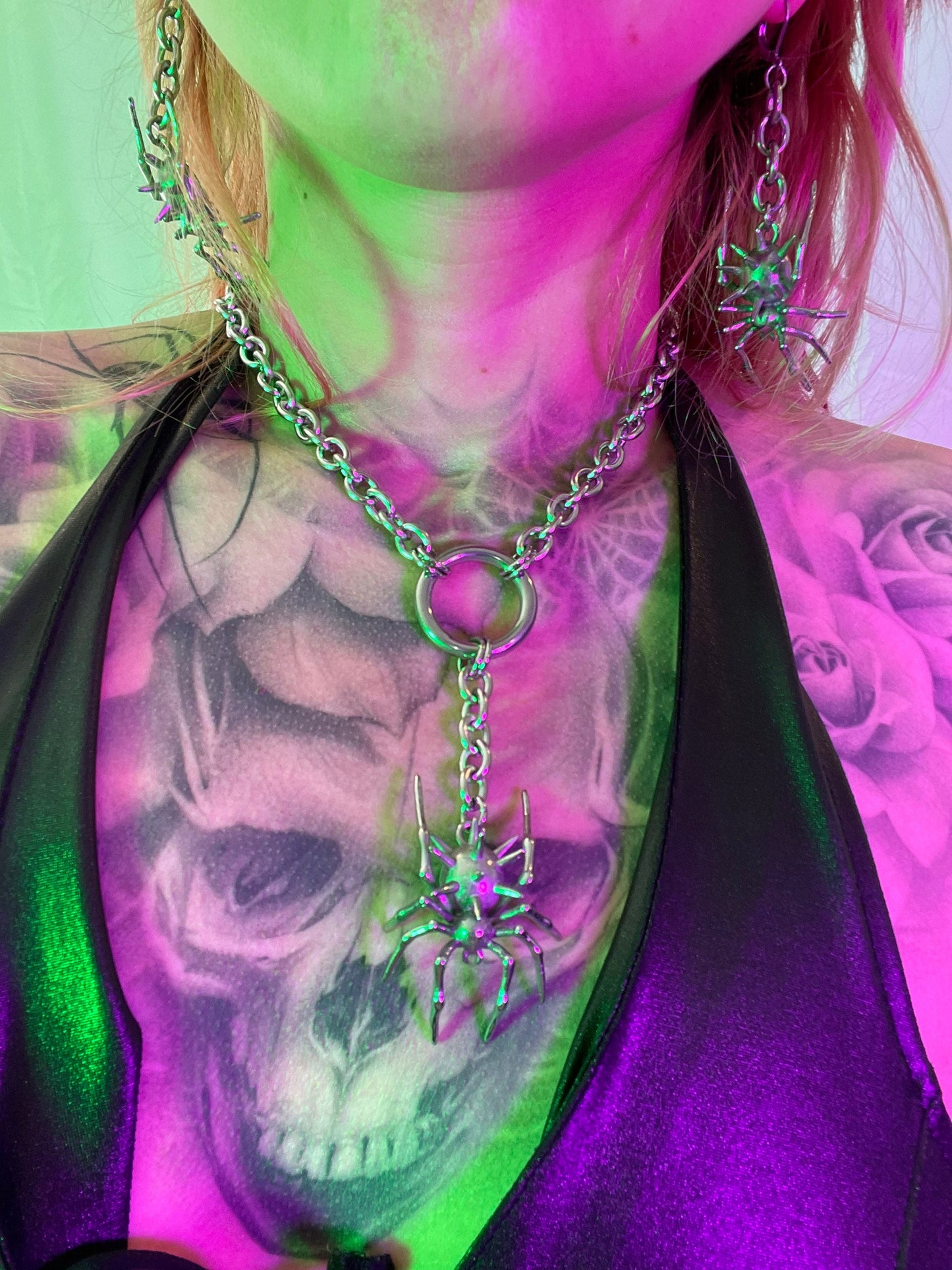 Spider o-ring necklace