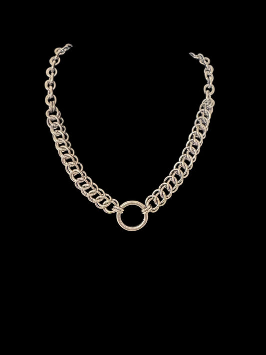 chainmaille necklace, everyday chain, half Persian