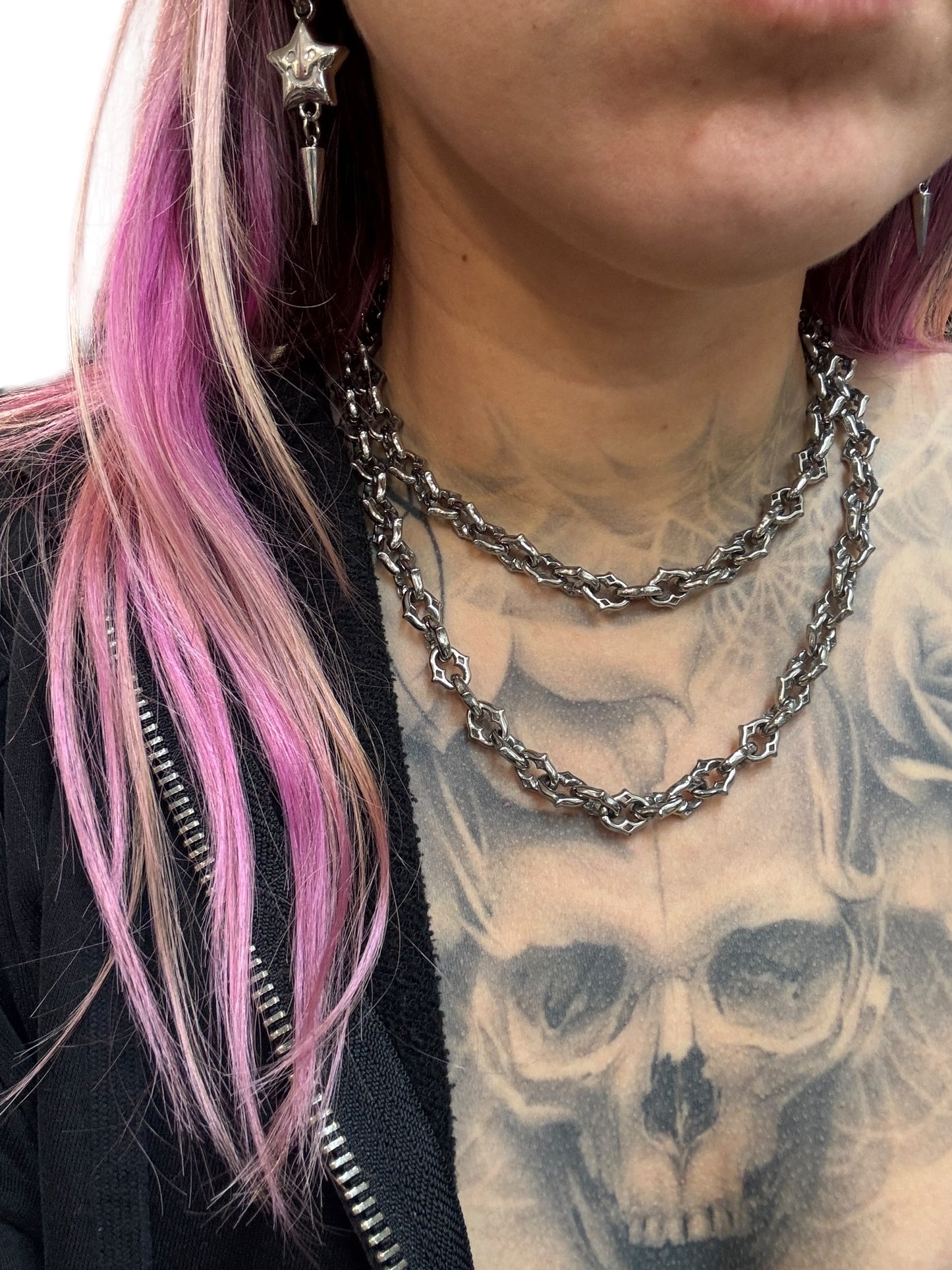 Smaller Spike Link Hollow Chain