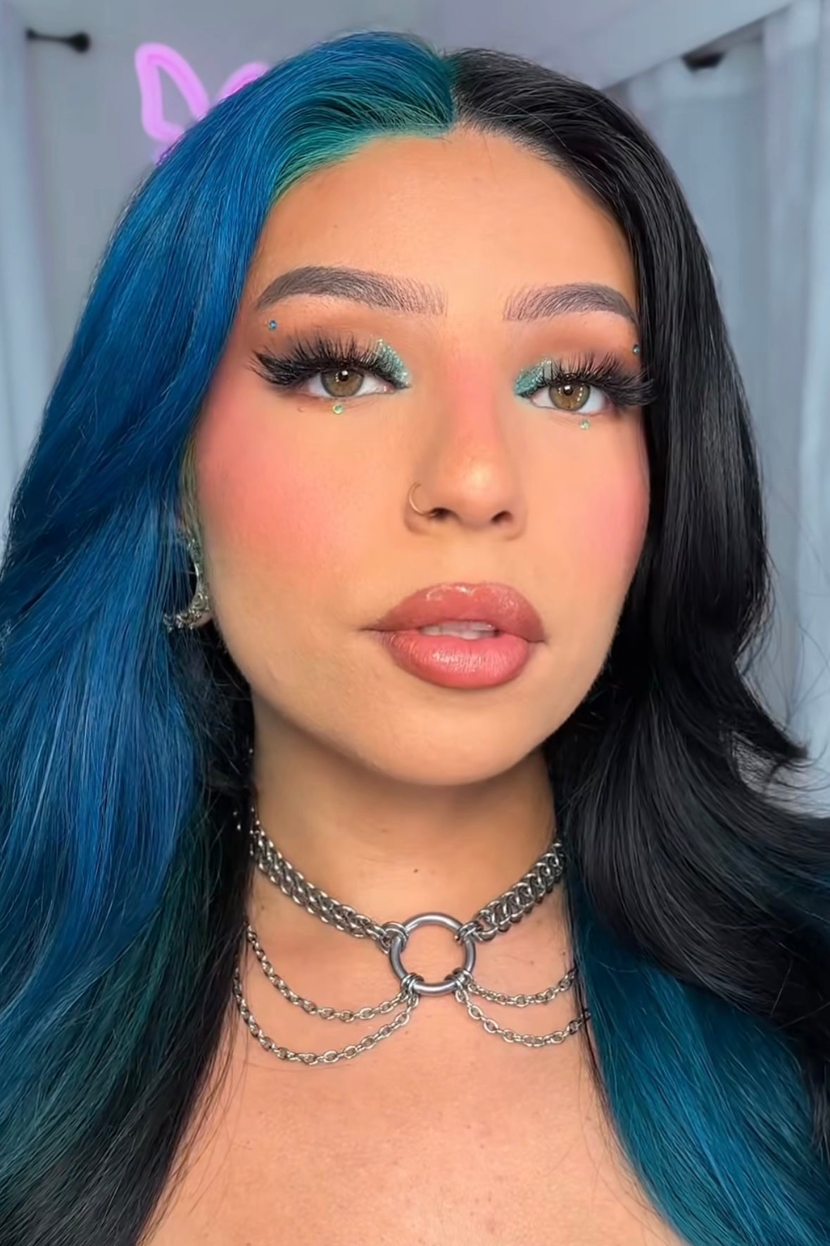 Triple chained O-ring choker (silver or gold)