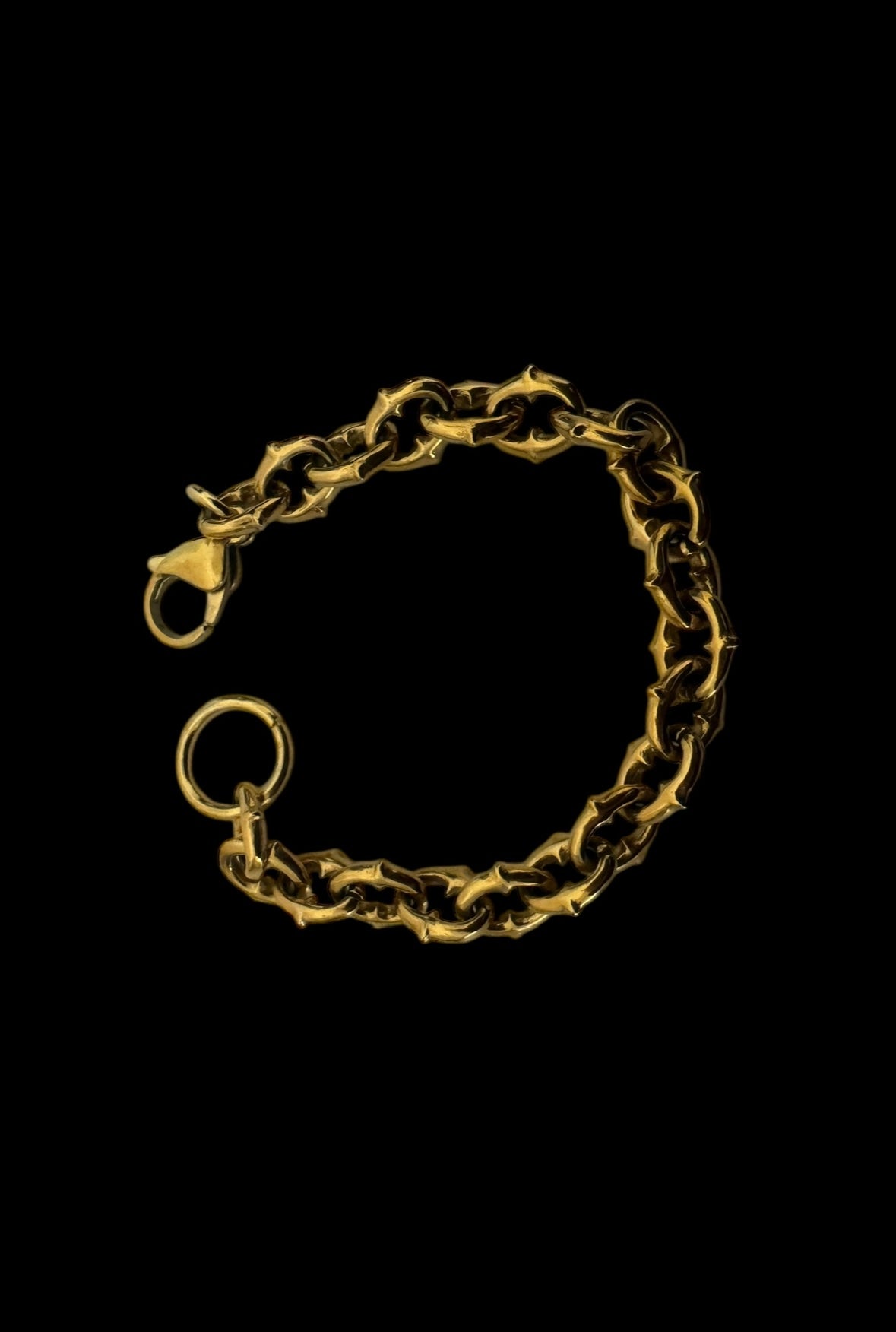 Spikey link Bracelet (silver or gold)