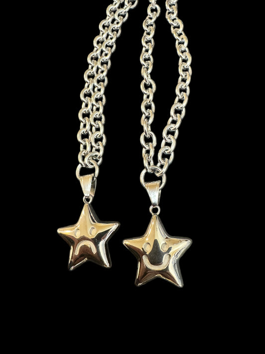 Sad face, happy face star chains