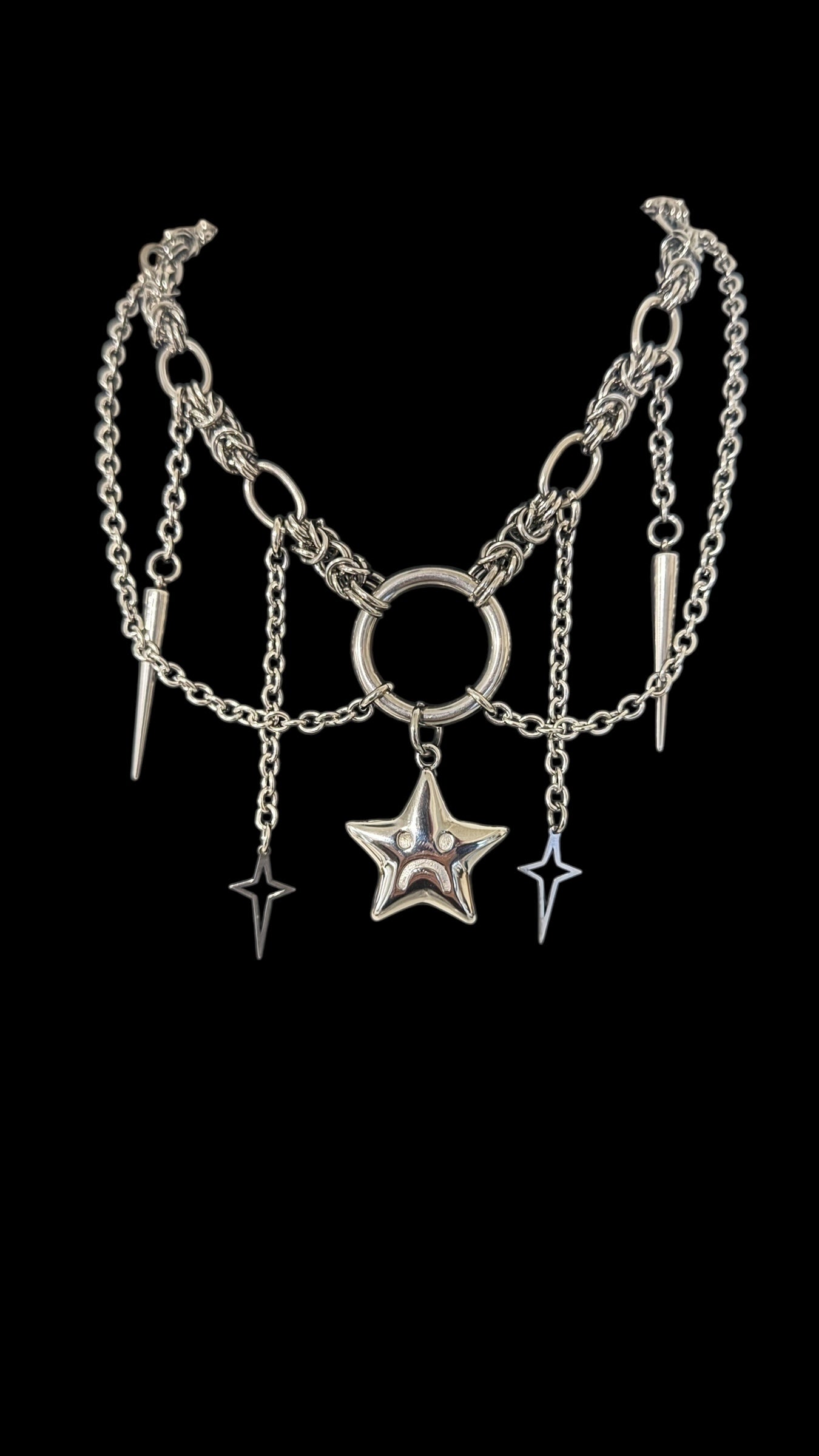 Star twinkle chain, Sad/ happy face