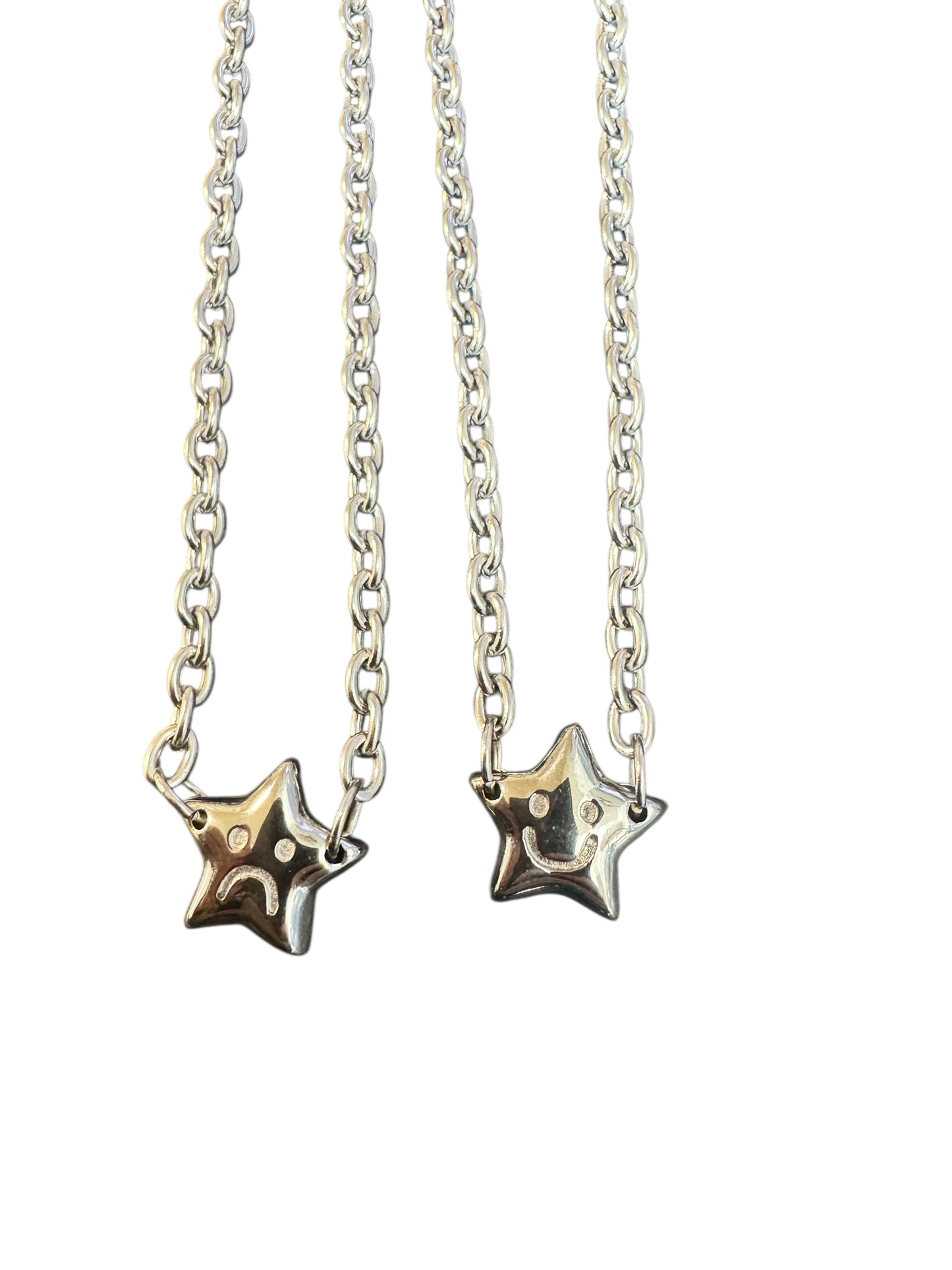 Sad face, happy face star chains