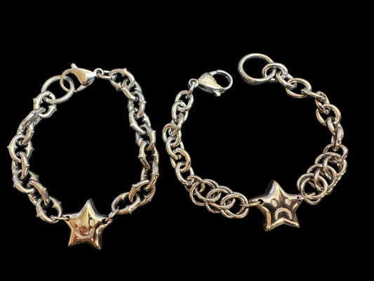 Star Pendant, Sad face/ happy face bracelet