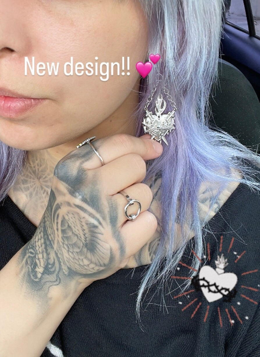 Sacred heart earrings