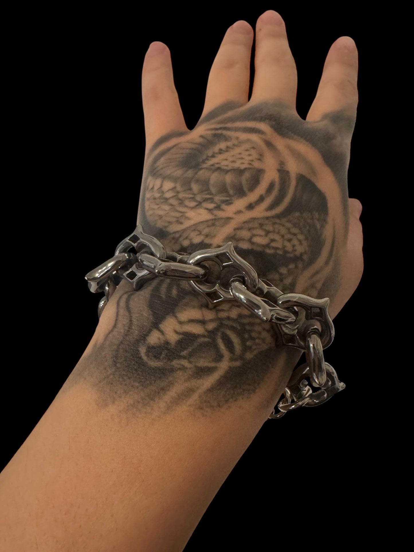 Chunky spiked chain bracelet
