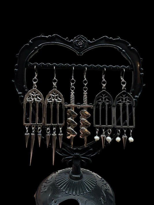 Gothic Architecture, window earrings