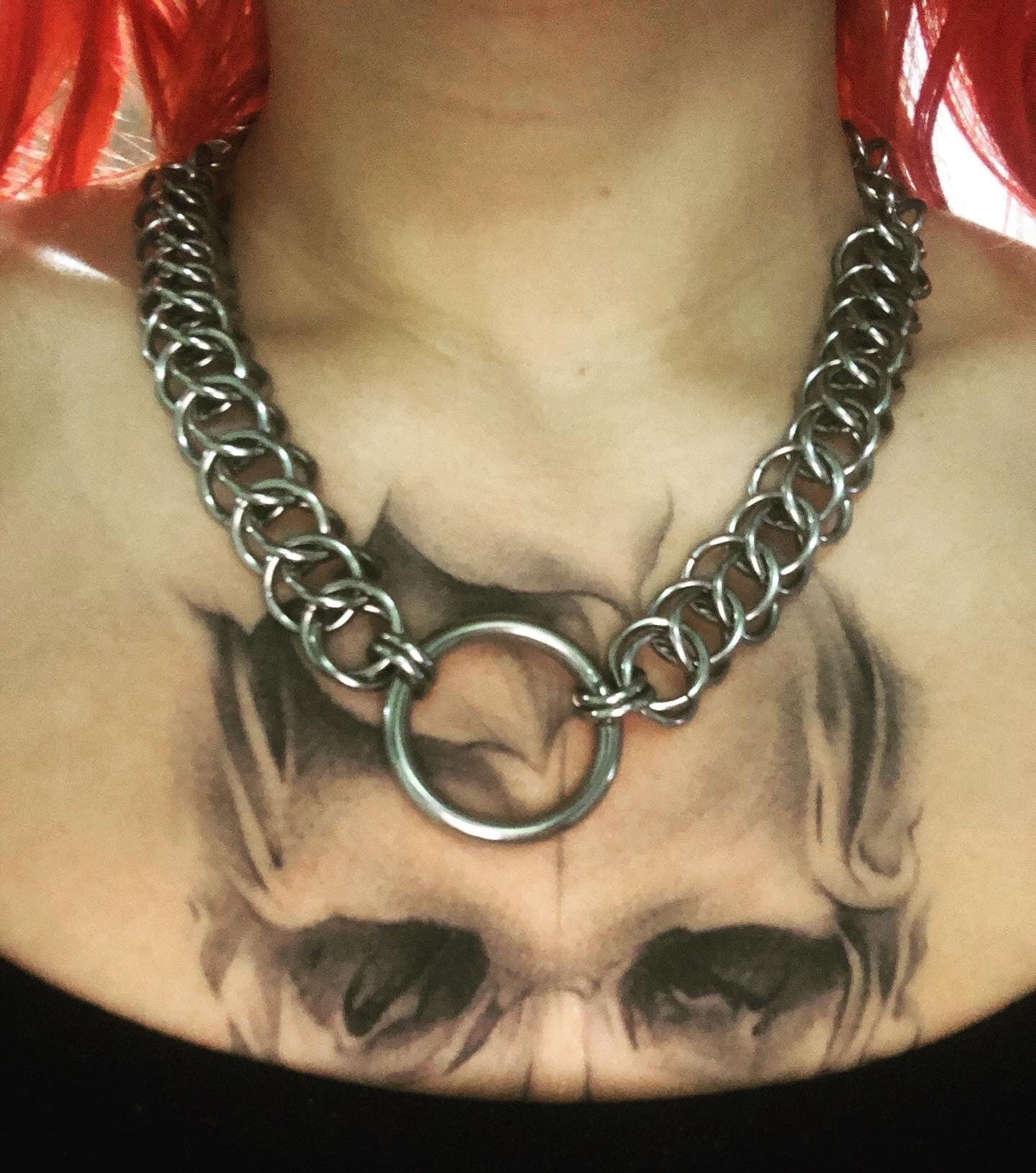 Chainmaille o-ring necklace 12 gauge