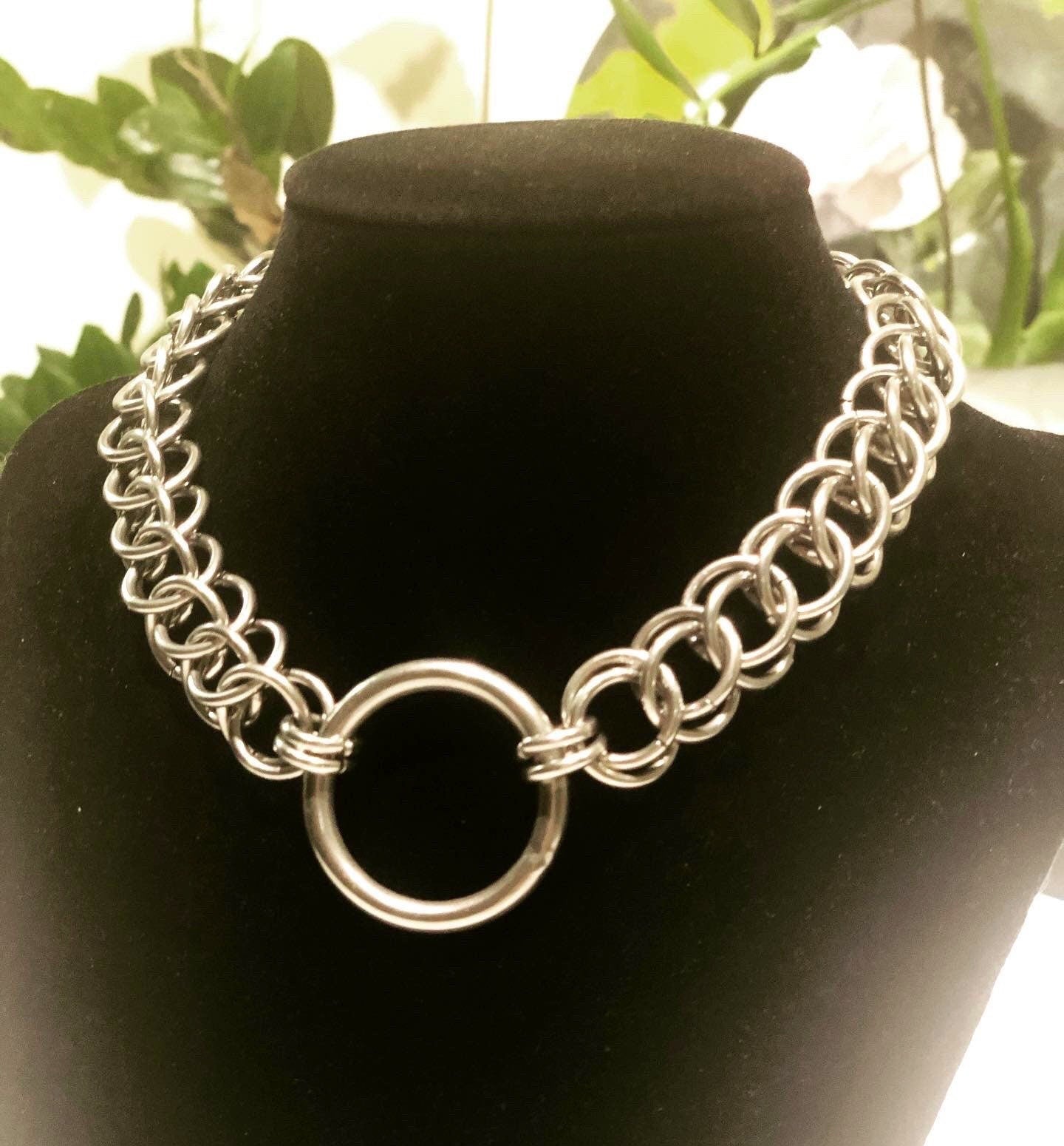 Chainmaille o-ring necklace 12 gauge