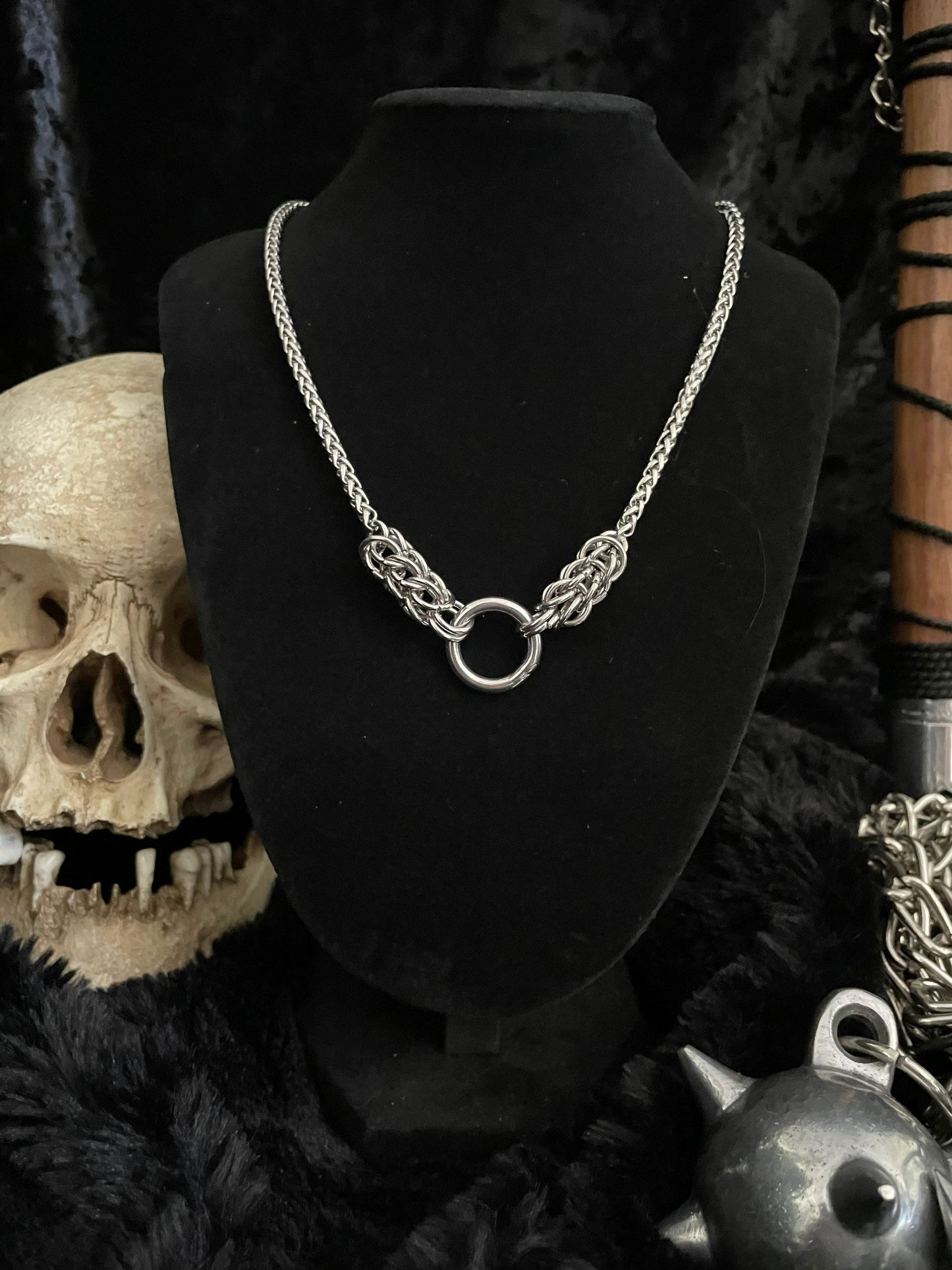 Dainty chainmail necklace