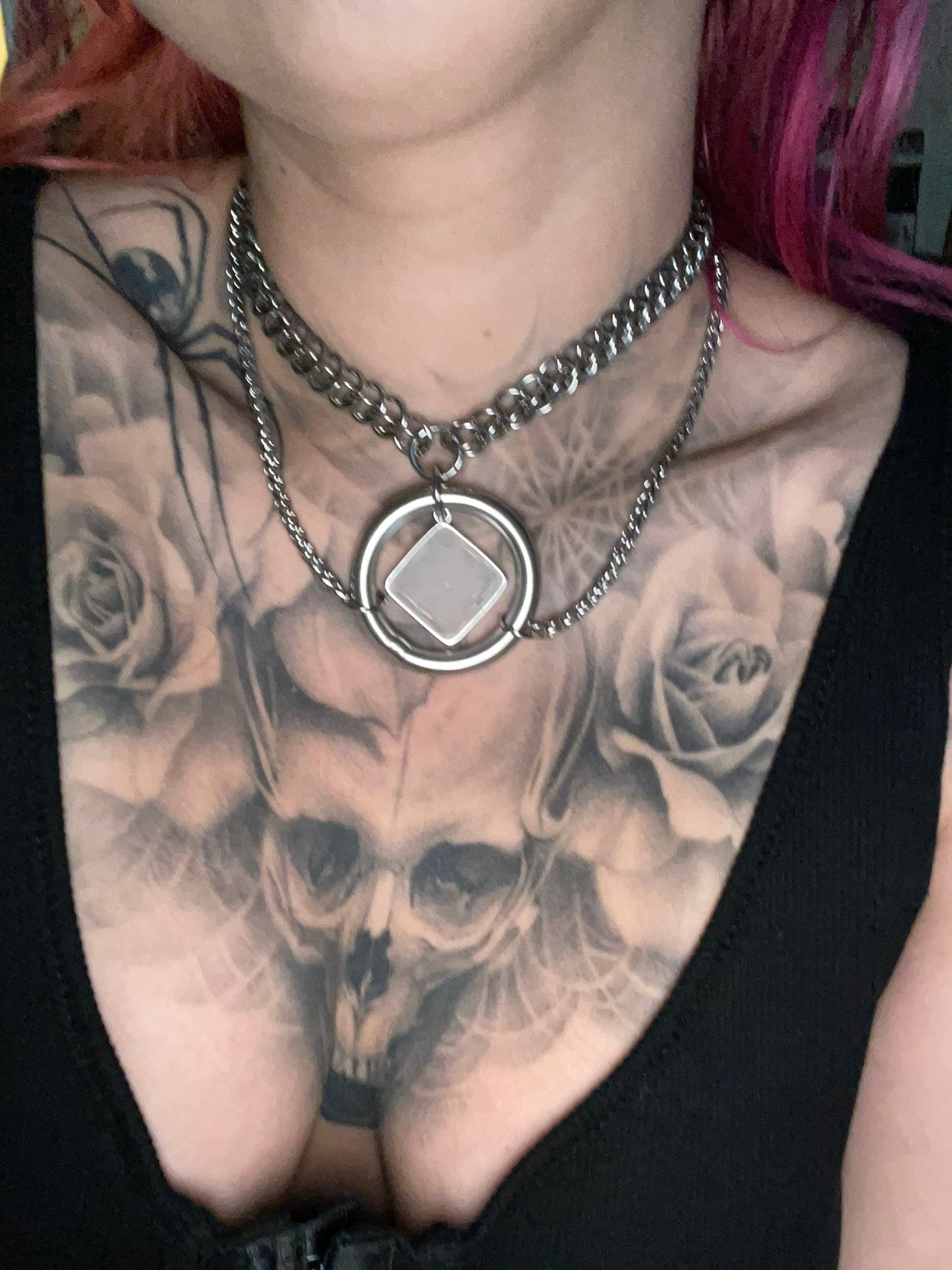 Quartz Chainmail necklace