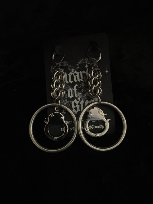 Chainmail cuff earrings