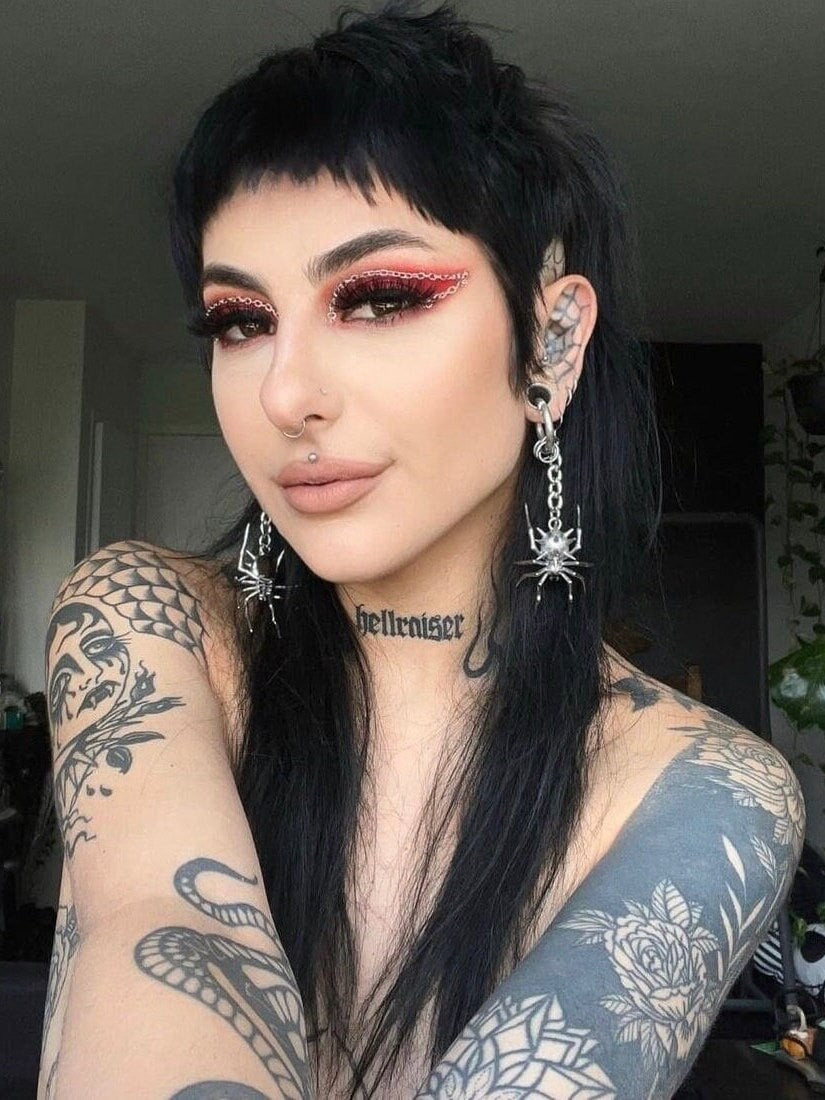 Spiked spider earrings
