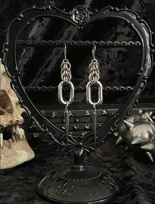 Acrylic chunky chain earrings