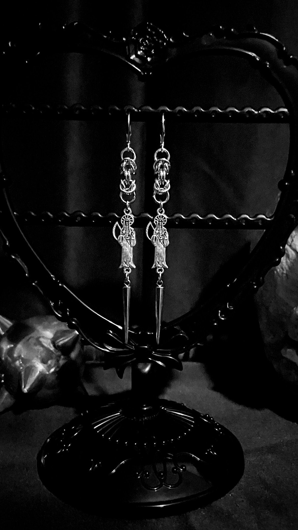 Santa muerte earrings