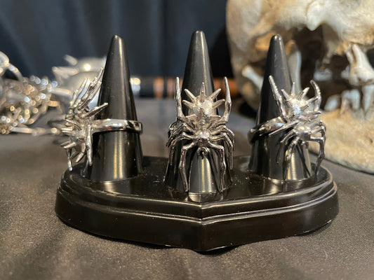 Spiked Black widow Spider ring