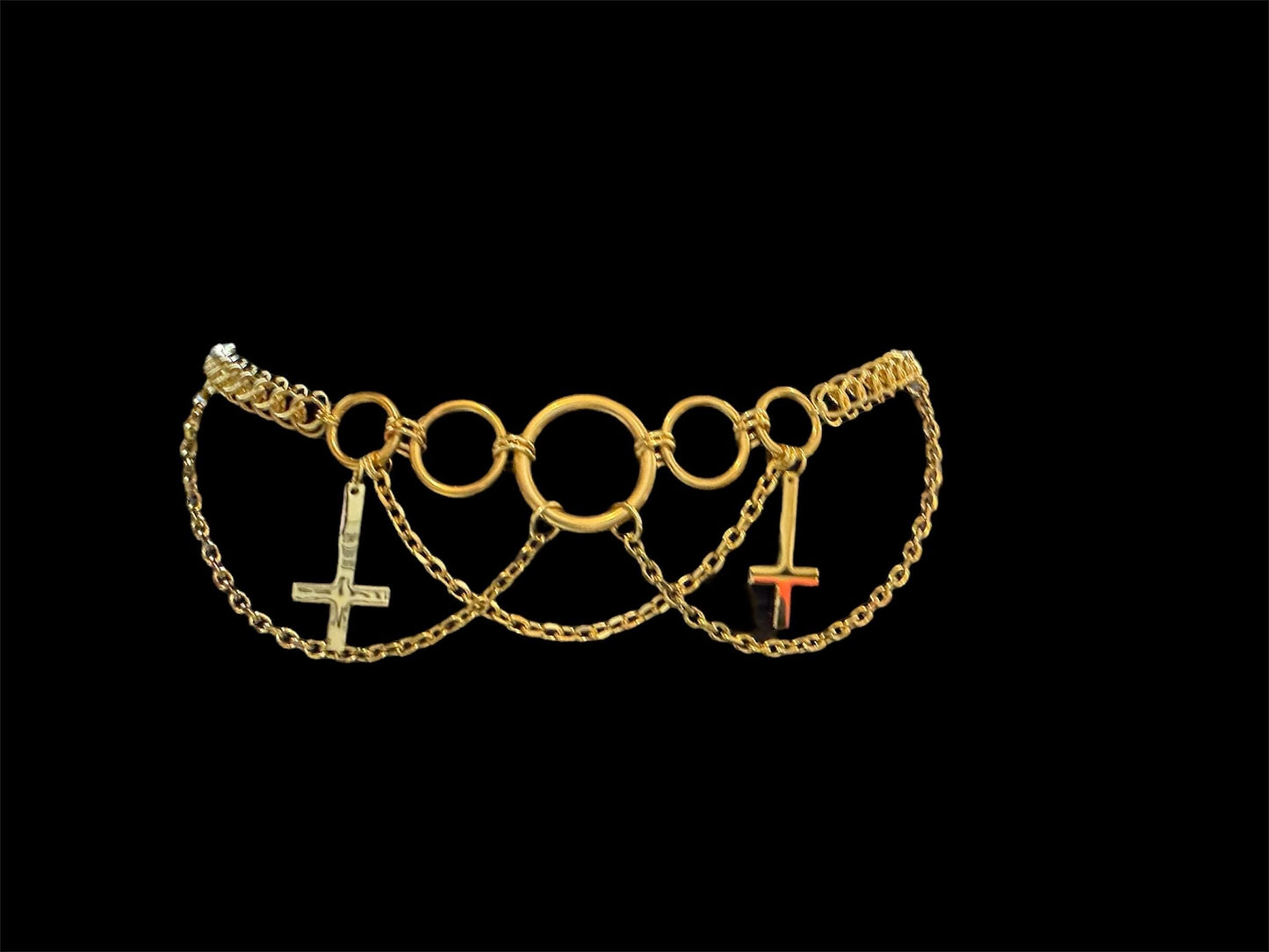 Gold cross Chainmaille belt