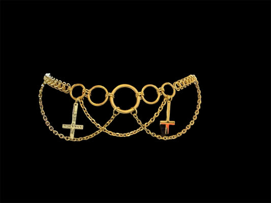 Gold cross Chainmaille belt