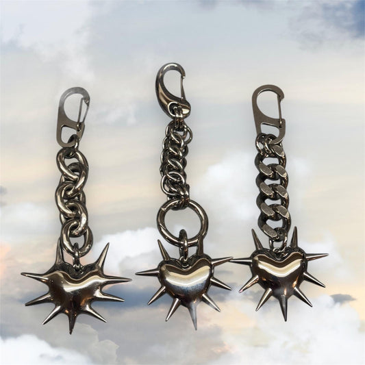 Spikey Heart keychain