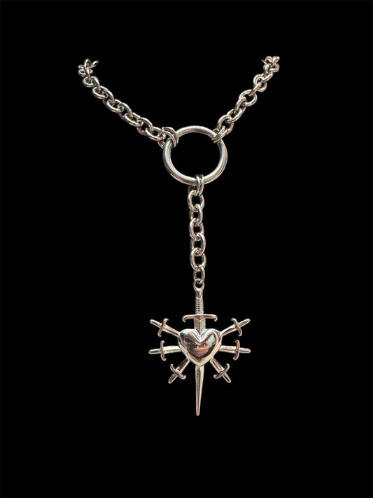 Heart dagger necklace