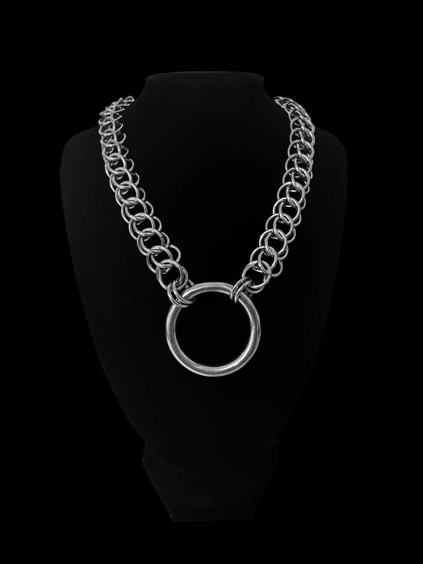 Chainmaille o-ring necklace 12 gauge