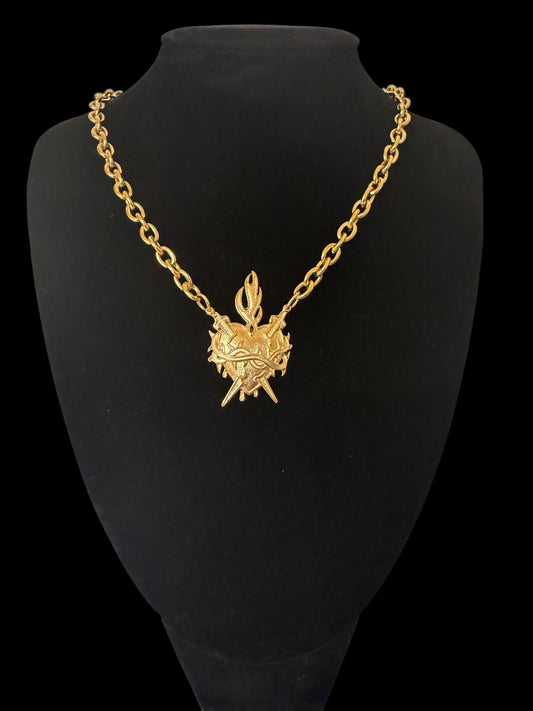 Gold Sacred heart necklace