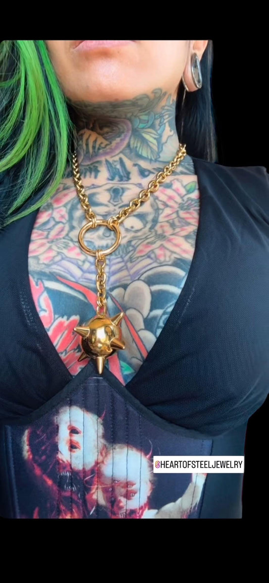 Largest Gold flail mace chain