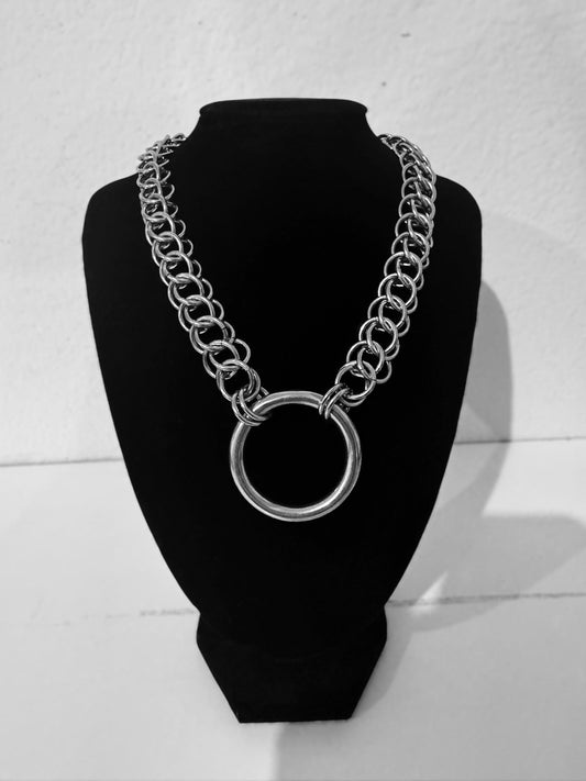 Chainmaille o-ring necklace 12 gauge