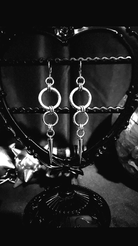 Spike chain earrings