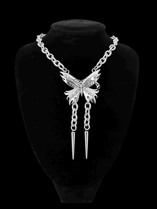 Butterfly bolo chain, insect necklace