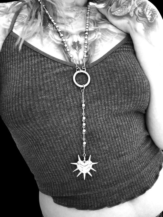 Spikey heart rosary